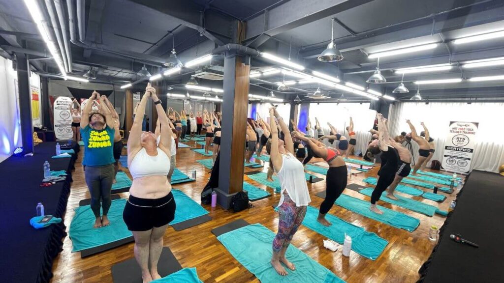 bikram hot yoga class