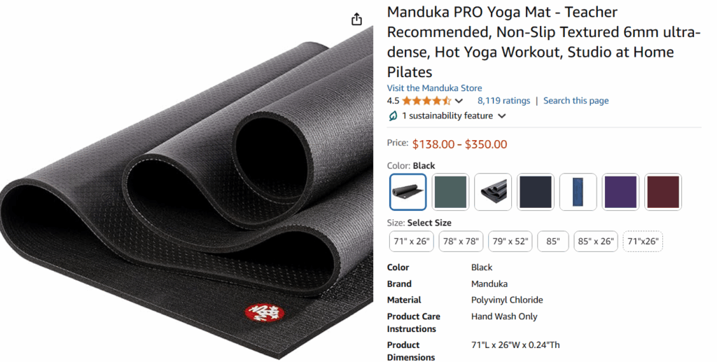 Manduka PRO Yoga Mat
