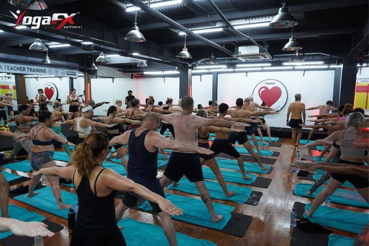 Shorts for Bikram yoga posture requirements showing Eagle Pose inner thigh freedom Balancing Stick waistband test and floor series mat contact