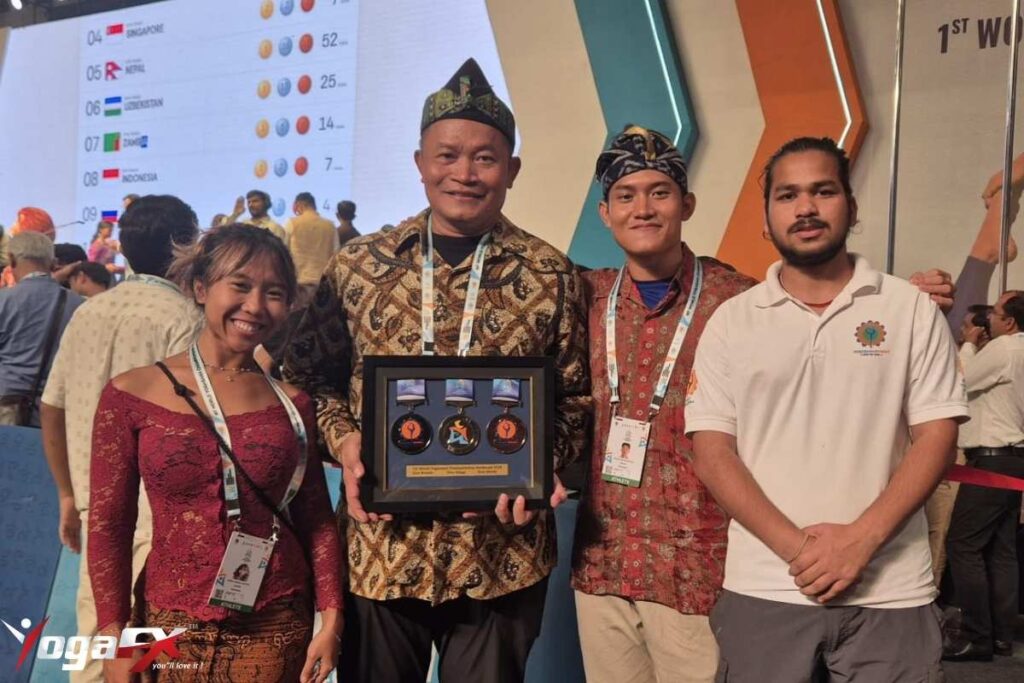 Arkan Fauzan Riyanto YogaFX graduate with two silver and three bronze medals at World Yogasana Sport Championship Ahmedabad 2026